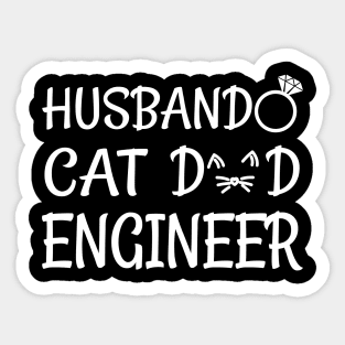 cat dad engineer Sticker
